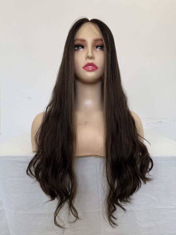 #4/8 Brown-high light wave wig 22inch