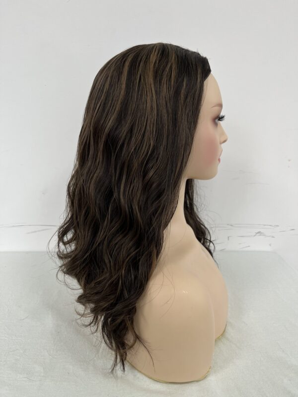 #4/8 brown uniform length/onelength wave wig 16inch