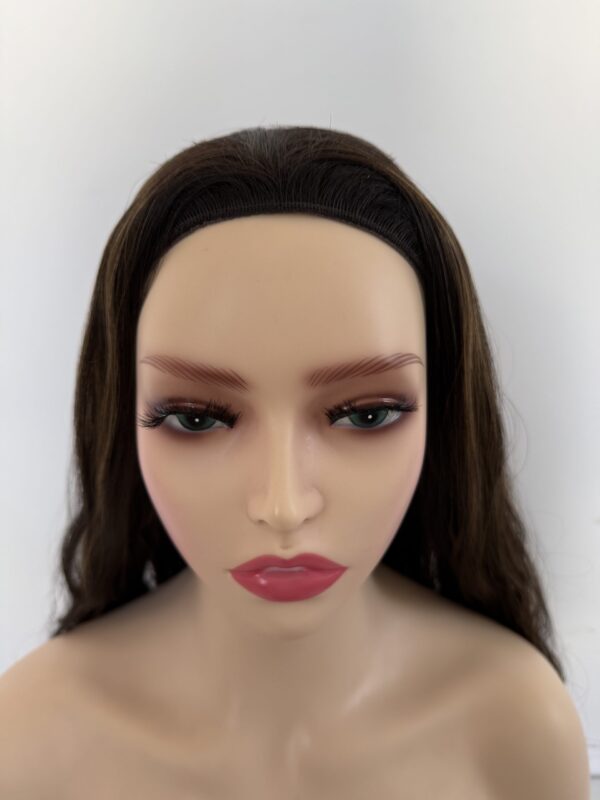 #4/8 brown uniform length/one length wave wig 20inch