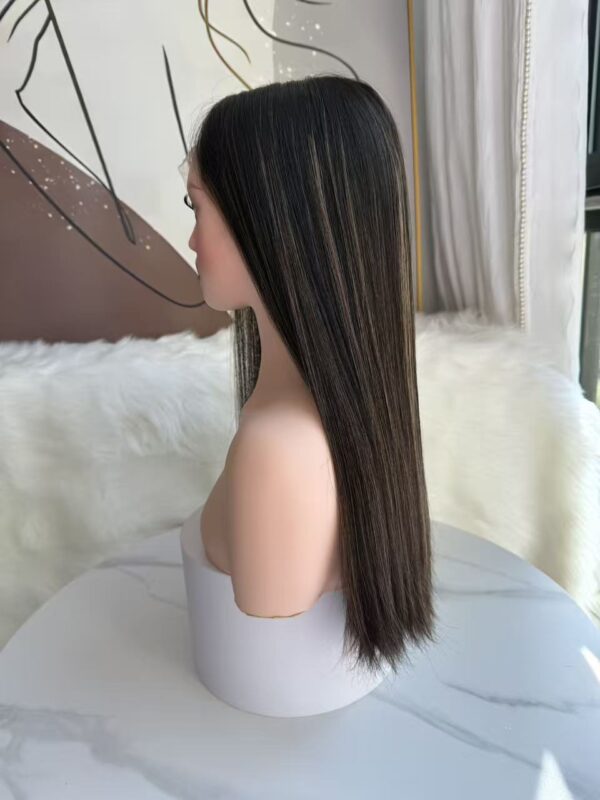 #4/8 Brown high light uniform length wig 20inch