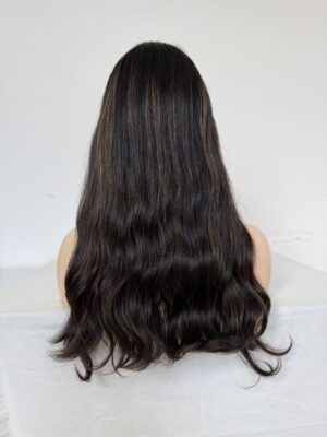 #2/8 Black-high light wave wig 20inch
