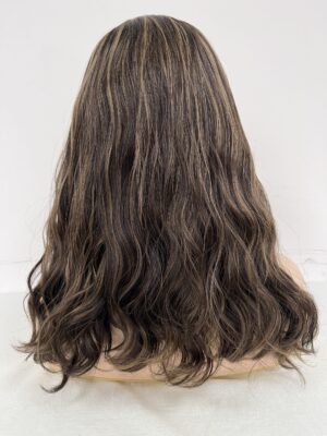#4/8 brown uniform length/onelength wave wig 16inch