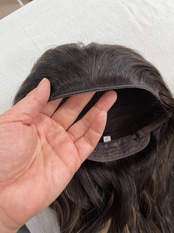 #4/8 brown uniform length/onelength wave wig 16inch