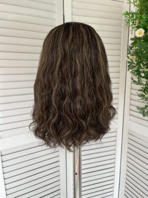 #4/8 brown high light Super small layer wave wig 16inch