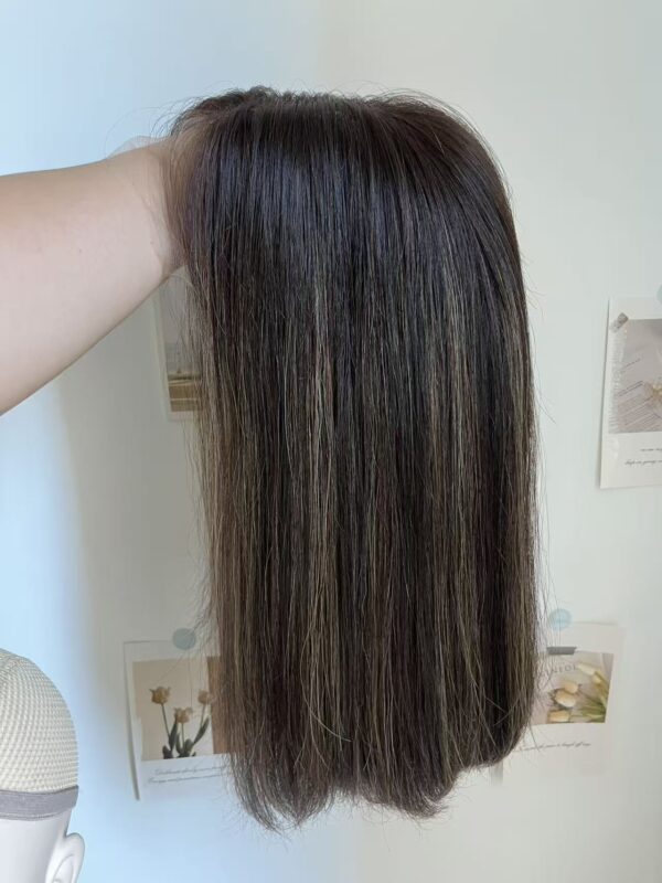 #2/8 Black high light uniform length wig 14inch