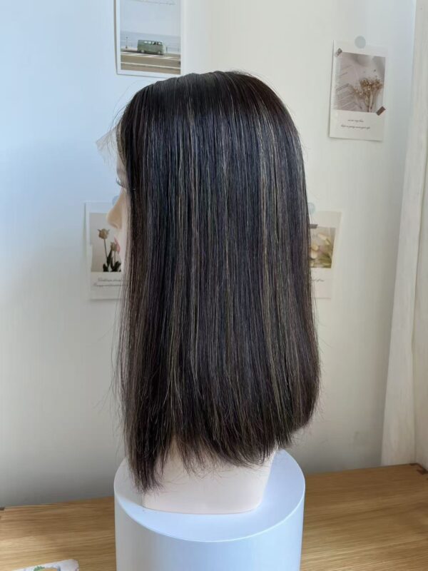 #2/8 Black high light uniform length wig 14inch