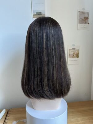 #2/8 Black high light uniform length wig 14inch