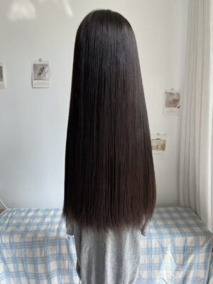 #4 Dark brown uniform length/one length wig 24inch