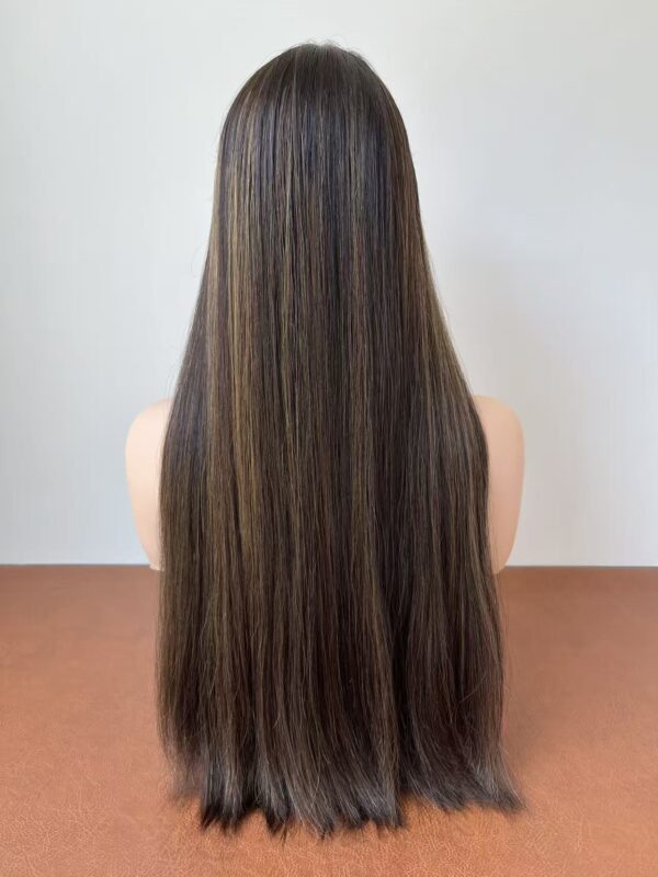 #4/8 Brown-high light uniform length wig 24inch
