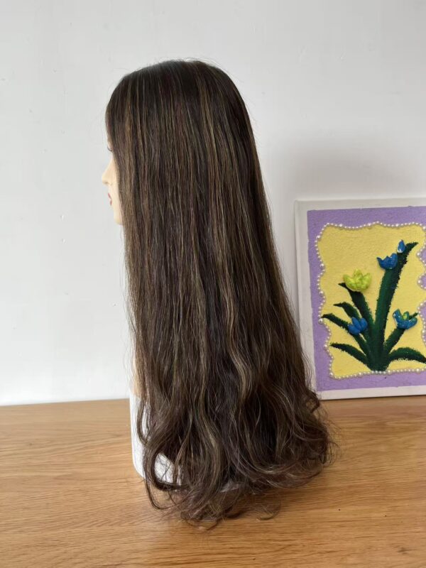 #4/8 Brown-high light wave wig 24inch