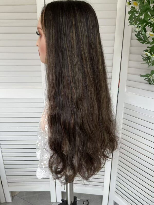 #4/8 brown high light wave wig 22inch