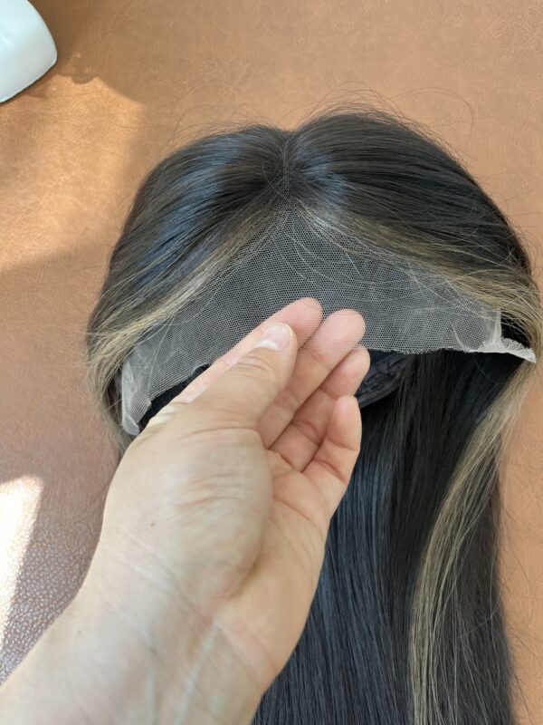 #4 Dark brown big layer Straight hair wig 22inch