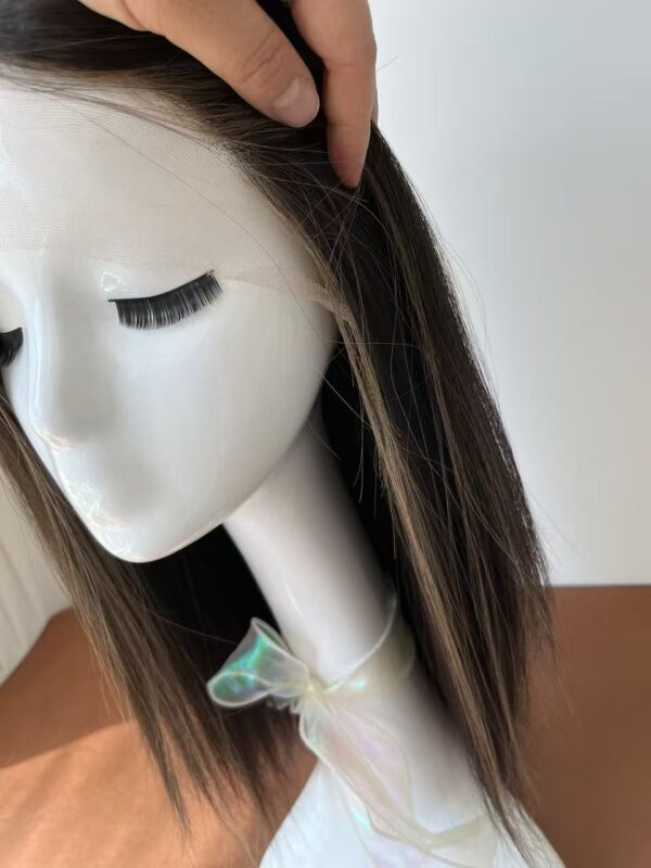 #4 Dark brown big layer Straight hair wig 22inch