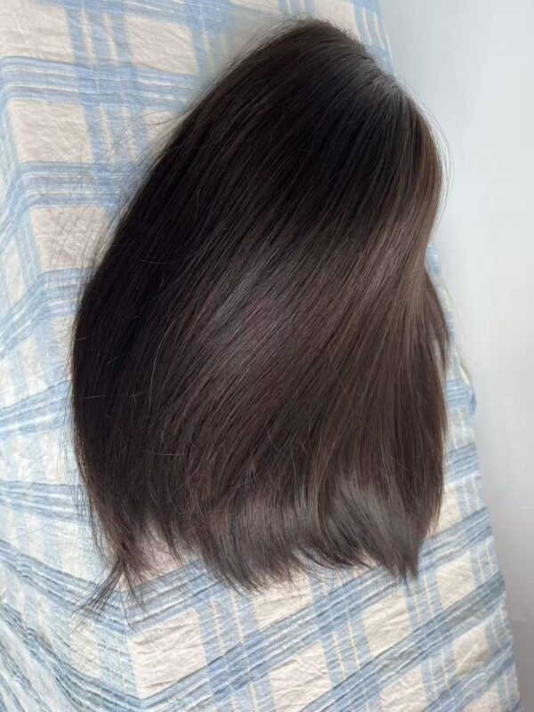 #4 Dark brown Straight hair uniform length wig 10inch