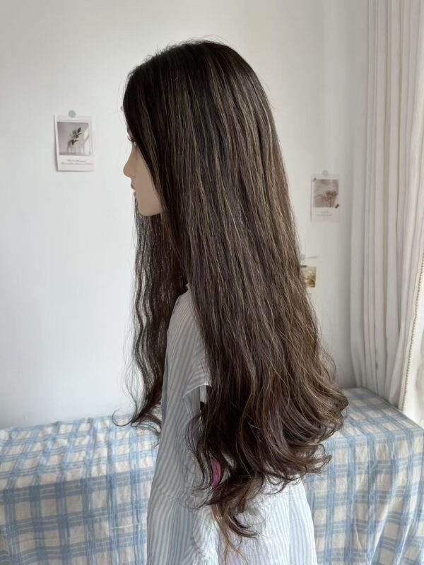 #4/8 brown high light wave wig 24inch