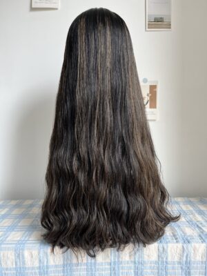 #2/8 Black-high light wave wig 24inch