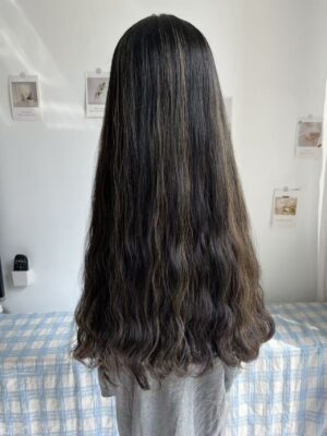 #2/8 Black-high light wave wig 24inch222
