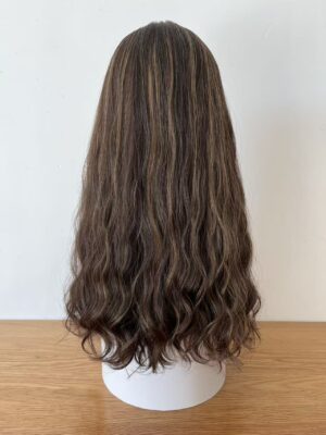 #4/8E Brown high light uniform length wave wig 20inch