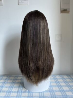 #4/8 Brown high light Small layer Straight hair wig 20inch
