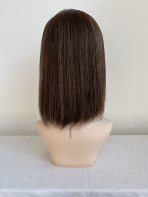 #6/8 Brown high light Uniform length Straight hair wig 12inch