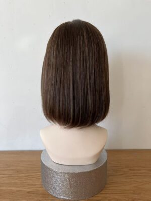 #6/8 Brown high light Uniform length Straight hair wig 12inch