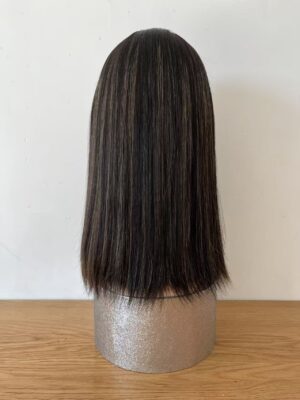 #2/8 Black high light uniform length Straight hair wig16inch