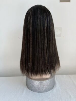 #2/8 Black high light uniform length Straight hair wig 16inch