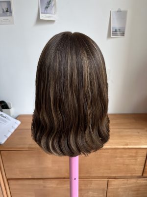 #6/8 Brown high light Straight hair wig 12inch