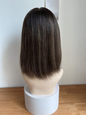 #4/8 Brown high light Straight hair wig 12 inch